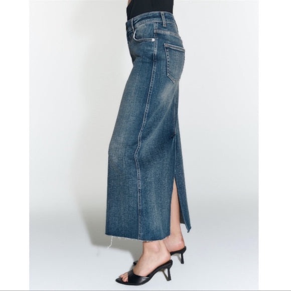 Midi/Maxi back slip stretch denim pencil skirt - Picture 1 of 9